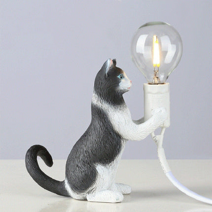 Cat Light Animal Table Lamp Mini Night Light, Power Plug:UK Plug(Visit)-garmade.com