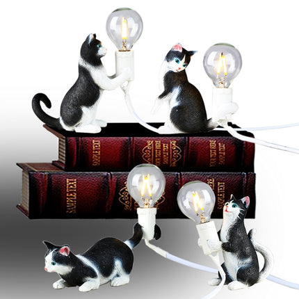 Cat Light Animal Table Lamp Mini Night Light, Power Plug:AU Plug(Meditation)-garmade.com