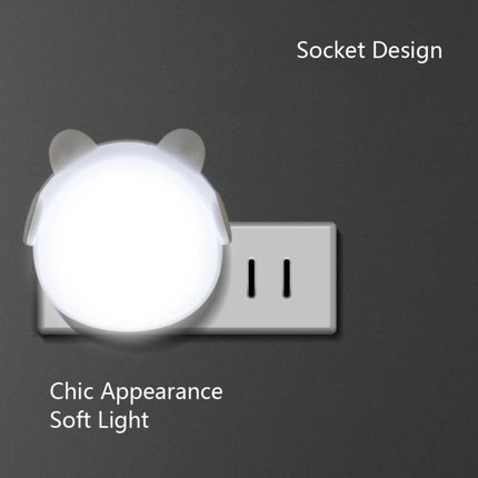 4 PCS Smart Light Control LED Bedroom Mini Night Light Energy-Saving Bedside Lamp, US Plug(Blue)-garmade.com