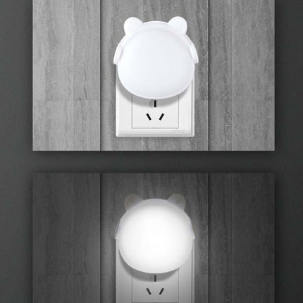 4 PCS Smart Light Control LED Bedroom Mini Night Light Energy-Saving Bedside Lamp, US Plug(Blue)-garmade.com