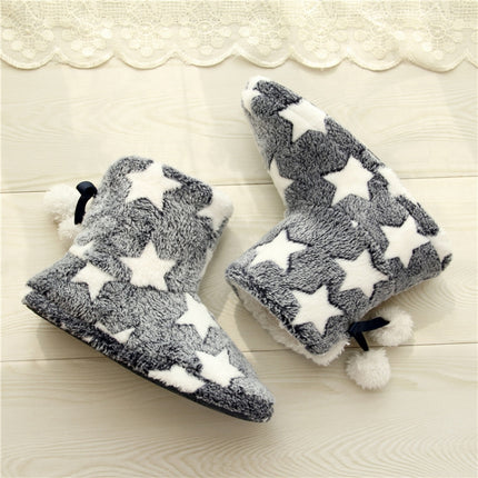 Winter Thick Bottom Home Boots Cotton Slippers For Women, Size: 36-37(Dream Pink)-garmade.com