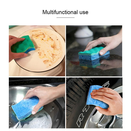 6 PCS Household Cleaning Sponge Kitchen Scouring Pad(Black)-garmade.com