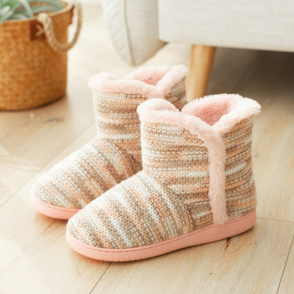 Winter Non-Slip Thick-Soled Indoor Cotton Slippers Home Boots, Size: 34-35-garmade.com