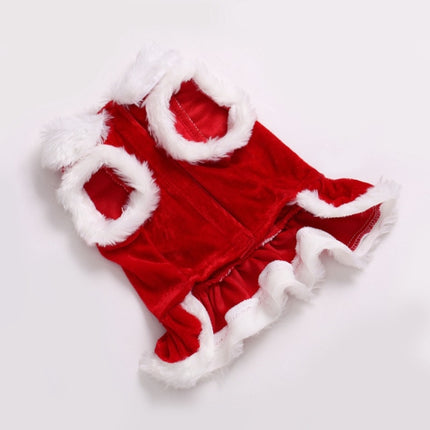 Pet Supplies Christmas Pet Clothing Dog Skirt, Size: XS(Red)-garmade.com