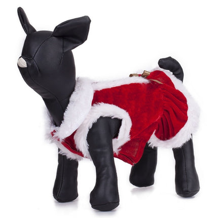 Pet Supplies Christmas Pet Clothing Dog Skirt, Size: S(Red)-garmade.com