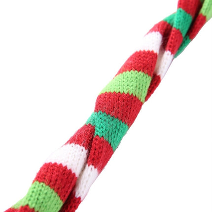 Dog Scarf Christmas Pet Accessories Winter Warmth Pet Scarf, Size: XS(Red and Green Stripes)-garmade.com