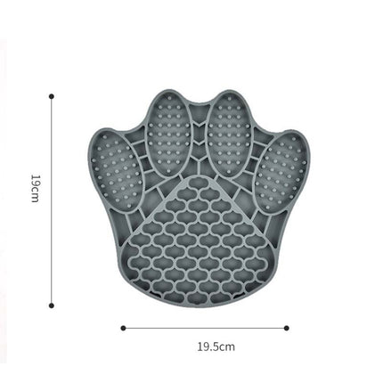 2 PCS Pet Cats and Dogs Silicone Slow Food Mat Anti-choke Bowl, Style:Claw Type(Gray)-garmade.com