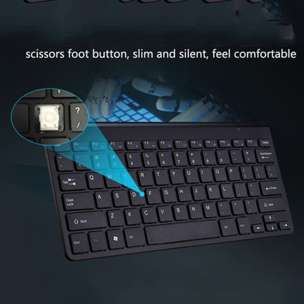 USB External Notebook Desktop Computer Universal Mini Wireless Keyboard Mouse, Style:Keyboard(Black )-garmade.com