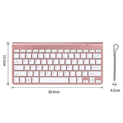 USB External Notebook Desktop Computer Universal Mini Wireless Keyboard Mouse, Style:Keyboard(Black )-garmade.com