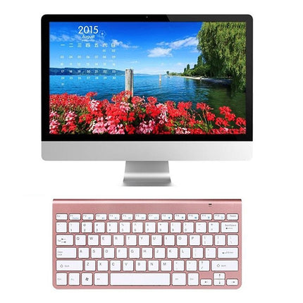 USB External Notebook Desktop Computer Universal Mini Wireless Keyboard Mouse, Style:Keyboard(Rose Gold )-garmade.com