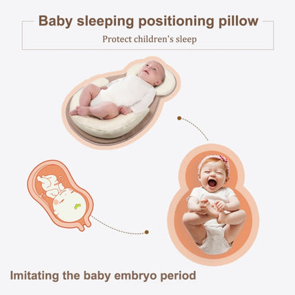 Baby Pillow Infant Newborn Mattress Pillow Baby Sleep Positioning Pad Prevent Flat Head Shape Anti Roll Pillows(Gray)-garmade.com