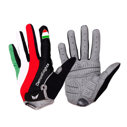 DemonKnights Cycling Gloves Full Finger Bicycle Gloves Outdoor Sports Equipment, Size: M(Azzurri)-garmade.com