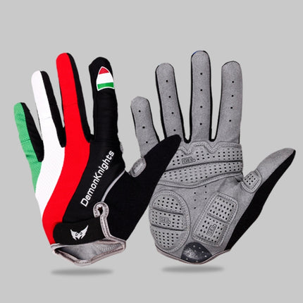 DemonKnights Cycling Gloves Full Finger Bicycle Gloves Outdoor Sports Equipment, Size: L(Azzurri)-garmade.com