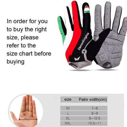 DemonKnights Cycling Gloves Full Finger Bicycle Gloves Outdoor Sports Equipment, Size: XXL(Azzurri)-garmade.com