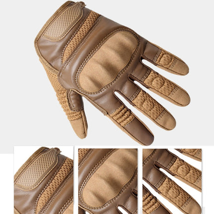 B28 Outdoor Rding Motorcycle Protective Anti-Slip Wear-Resistant Mountaineering Sports Gloves, Size: M(Wolf Brown)-garmade.com