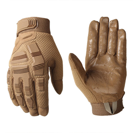 B33 Outdoor Mountaineering Riding Anti-Skid Protective Motorcycle Gloves, Size: M(Brown)-garmade.com