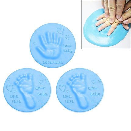 10 PCS Baby Care Air Dry Soft Clay Baby Hand and Foot Inkpad(Blue)-garmade.com