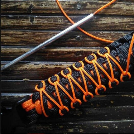 5PCS Umbrella Rope Bracelets Woven Stainless Steel Needles for Shoelaces, Ropes, Handbags, etc., Length(m):78X5mm(Silver)-garmade.com