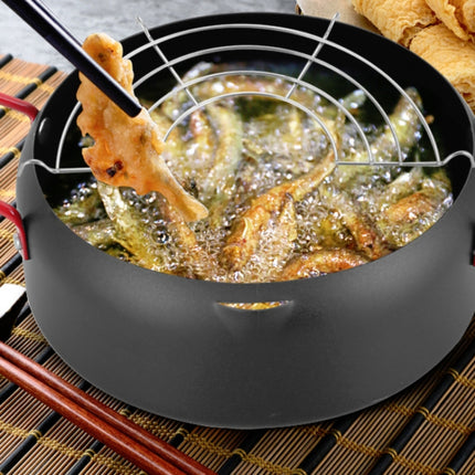 Tempura Hot Pot Household Fryer Pot Non-Stick Pan With Filter Holder, Specification:20cm without Clip-garmade.com
