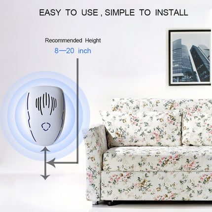 DC-9015 Household Energy-saving Multi-function Variable Frequency Ultrasonic Electronic Mouse and Mosquito Repellent, Style:UK Plug(White)-garmade.com