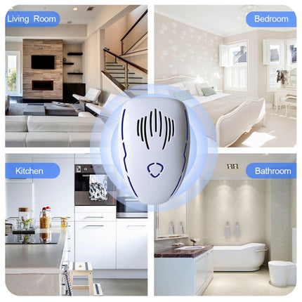 DC-9015 Household Energy-saving Multi-function Variable Frequency Ultrasonic Electronic Mouse and Mosquito Repellent, Style:US Plug(White)-garmade.com