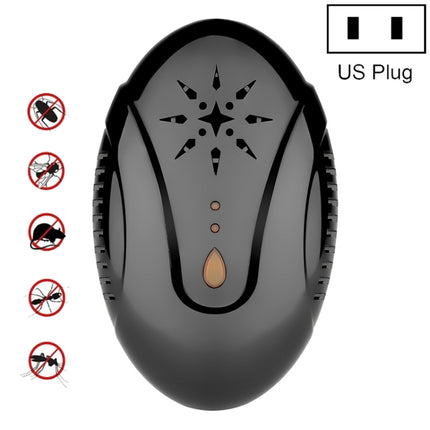 DC-9007 Ultrasonic Mosquito Repellent Portable Insect Repellent, Style:US Plug(Black)-garmade.com