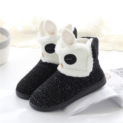 Autumn And Winter Non-Slip Home Cotton Boots Thick Warm Cotton Slippers, Size: 35-36-garmade.com