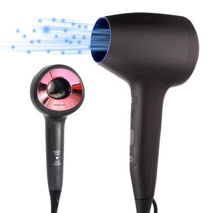 Lescolton 9809 Household Smart High-power Cold Hot Wind Leafless Negative Ion Hair Dryer with Hair Comb, Plug Type:UK Plug(Black)-garmade.com