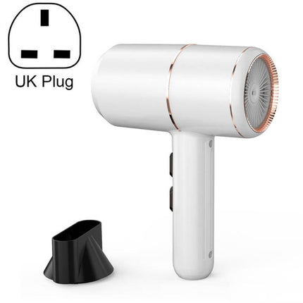 Home Dormitory Mute High-Power Hot And Cold Air Hair Dryer, 220V UK Plug(White)-garmade.com