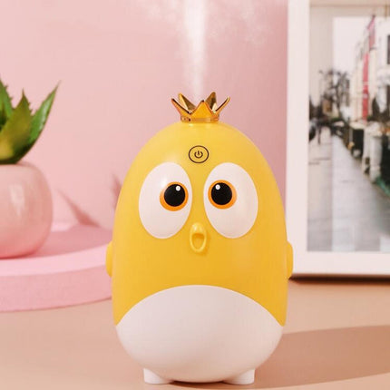 Cute Chicken Crown Office Desktop USB Humidifier Home Mute Aroma Diffuser(Yellow)-garmade.com