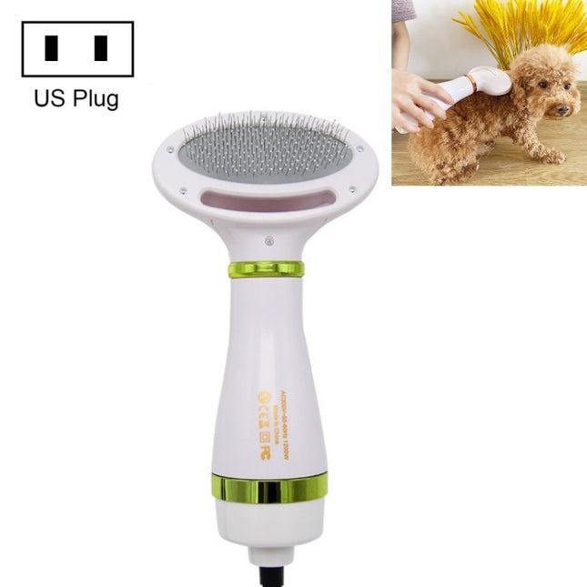 Pet Hair Dryer Cat & Dog Cleaning Electric Comb, Specification:US Plug(Green)-garmade.com