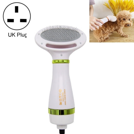 Pet Hair Dryer Cat & Dog Cleaning Electric Comb, Specification:UK Plug(Green)-garmade.com