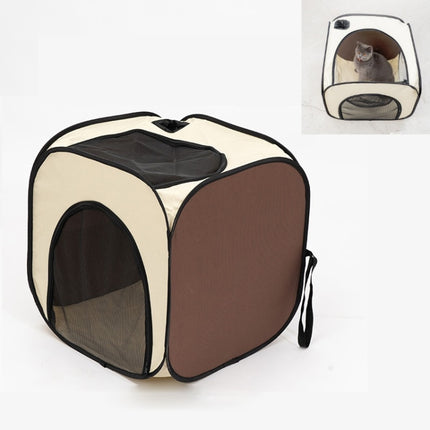 Pet Hair Drying Box Foldable Pet Dry Room Pet Hair Dryer Cage(Rice Coffee Color)-garmade.com