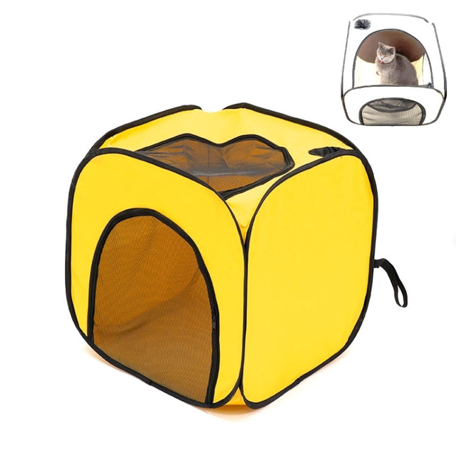 Pet Hair Drying Box Foldable Pet Dry Room Pet Hair Dryer Cage(Lemon Yellow)-garmade.com