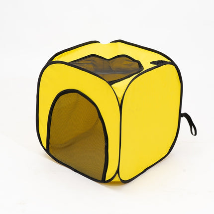 Pet Hair Drying Box Foldable Pet Dry Room Pet Hair Dryer Cage(Lemon Yellow)-garmade.com