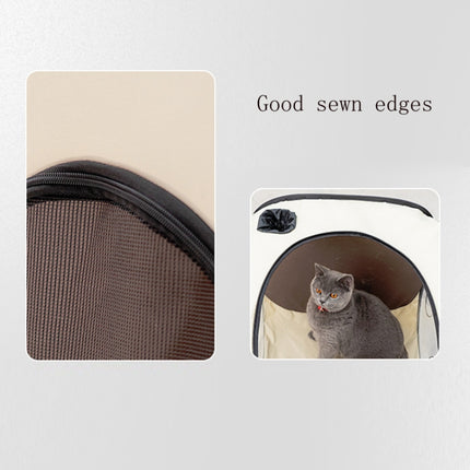 Pet Hair Drying Box Foldable Pet Dry Room Pet Hair Dryer Cage(Rice Coffee Color)-garmade.com