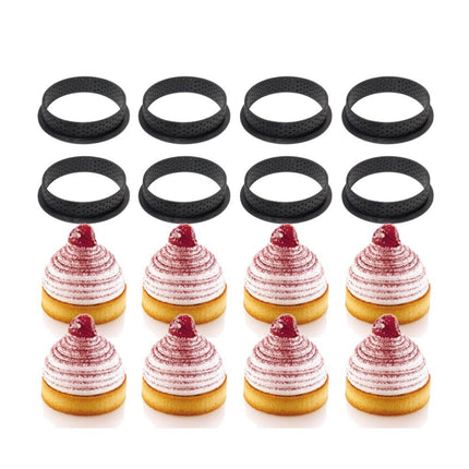 5 PCS Mousse Cake Ring Cheese Tower Ring Mousse Ring Baking Tool( Round)-garmade.com