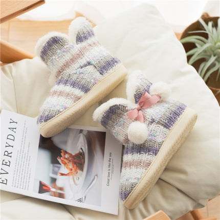 Cashmere Winter Home Boots Thick-Soled Cotton Slippers, Size: 37-38-garmade.com