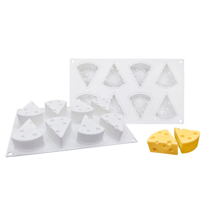 DIY Brushed Cheese Cake Handmade Soap Scented Candle Silicone Mold, Specification: 8 Small Cheese-garmade.com