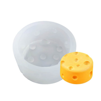 DIY Brushed Cheese Cake Handmade Soap Scented Candle Silicone Mold, Specification: Round Cheese-garmade.com