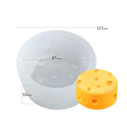 DIY Brushed Cheese Cake Handmade Soap Scented Candle Silicone Mold, Specification: Round Cheese-garmade.com