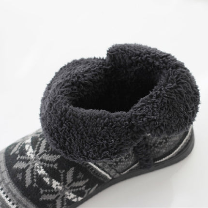 Winter Cashmere Home Boots Thick-Soled Cotton Slippers, Size: 37-38-garmade.com