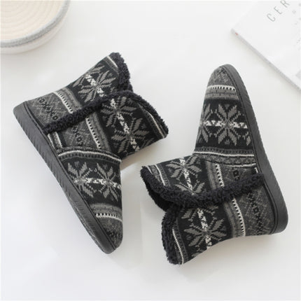 Winter Cashmere Home Boots Thick-Soled Cotton Slippers, Size: 39-40-garmade.com