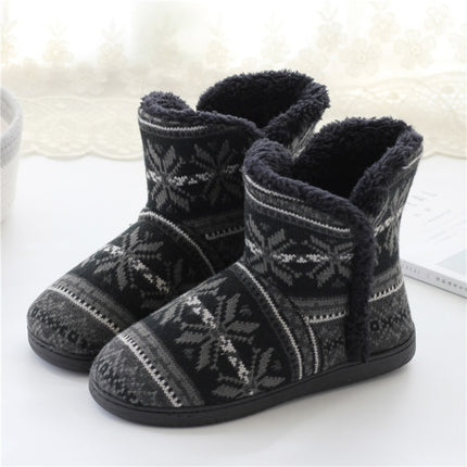 Winter Cashmere Home Boots Thick-Soled Cotton Slippers, Size: 41-42-garmade.com
