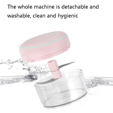 Electrical USB Rechargeable Garlic Mixing Masher Complementary Food Masher Stainless Steel Crushing Garlic Peeling Device Wireless Mini Garlic Cutter(White)-garmade.com