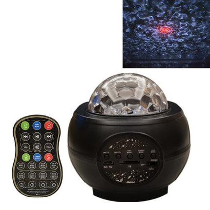 M2 8W Christmas Starry Sky Laser Projection Atmosphere Light Rotating Starry Dynamic Water Pattern Sleeping Light, Specification:USB(Black)-garmade.com