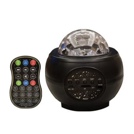 M2 8W Christmas Starry Sky Laser Projection Atmosphere Light Rotating Starry Dynamic Water Pattern Sleeping Light, Specification:USB(Black)-garmade.com