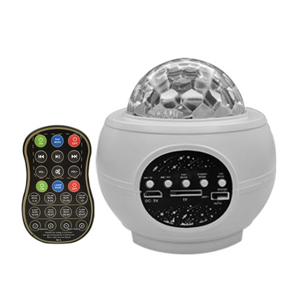 M2 8W Christmas Starry Sky Laser Projection Atmosphere Light Rotating Starry Dynamic Water Pattern Sleeping Light, Specification:USB(White)-garmade.com