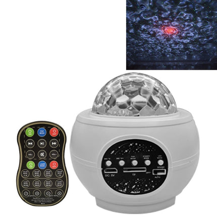 M2 8W Christmas Starry Sky Laser Projection Atmosphere Light Rotating Starry Dynamic Water Pattern Sleeping Light, Specification:Battery(White)-garmade.com