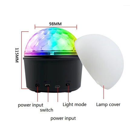 Dreamy Rotating Night Light Romantic LED Colorful Speaker Light, Specification:Built-in Battery-garmade.com